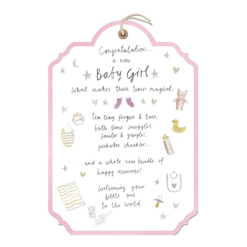 Hallmark Baby Birth Of Girl New Baby Greeting Card