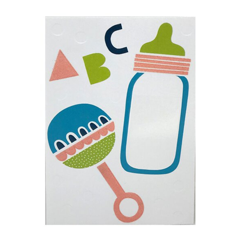 Hallmark Baby Bottle and Rattle New Baby Greeting Card