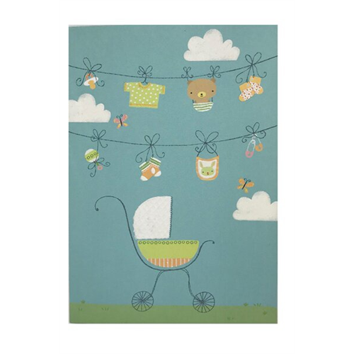 Hallmark Baby Stroller New Baby Greeting Card