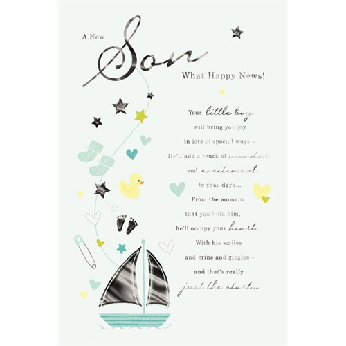 Hallmark Boy New Baby Greeting Card