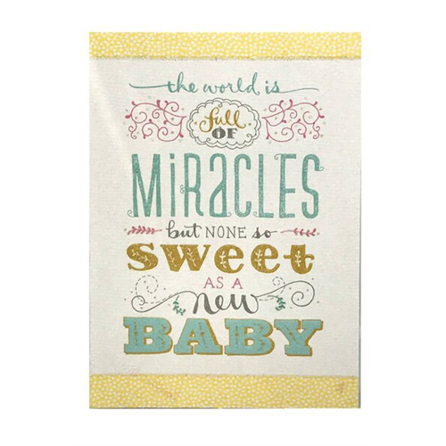 Hallmark Ivy Background and Yellow Dotted New Baby Greeting Card