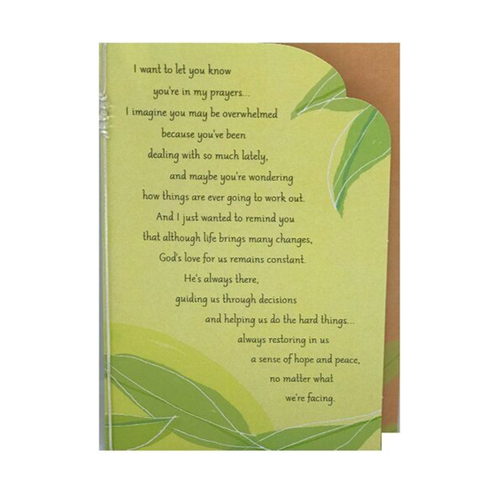 Hallmark Leaves on Yellow Background Love Greeting Card