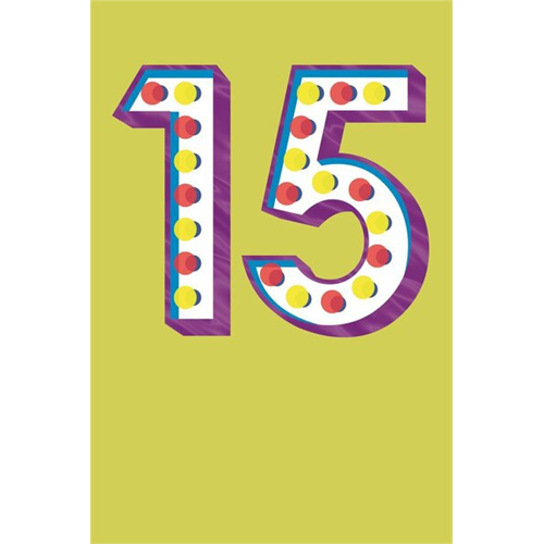 Hallmark Printed 15th Birthday Greeting Card