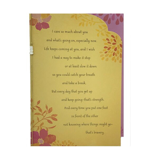 Hallmark Yellow Pink Flowers Love Greeting Card