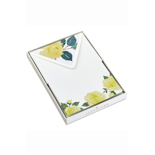 Hallmark Yellow Rose Stationery Set, Box of 20