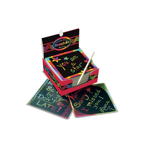 Melissa & Doug Scratch Art Box Of Rainbow Mini Notes