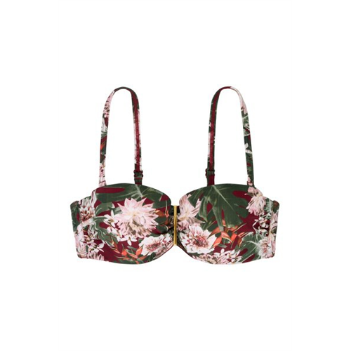 Dorina Floral Printed Bandeau Bikini Swim Top