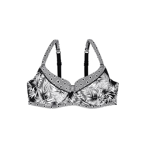 Dorina Black Leaf Padded Bikini Top Swim Top