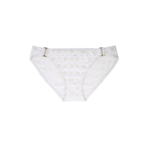 Dorina Ivory Floral Embroidery Brief Swim Bottom