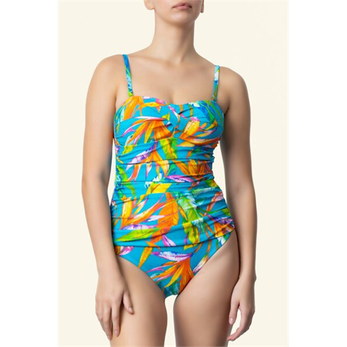 Chaps One Piece Multiway Swimsuit With Palm Prints