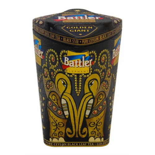 Battler Black Star 100g Pure Ceylon Black Tea Leaf Tin Caddy