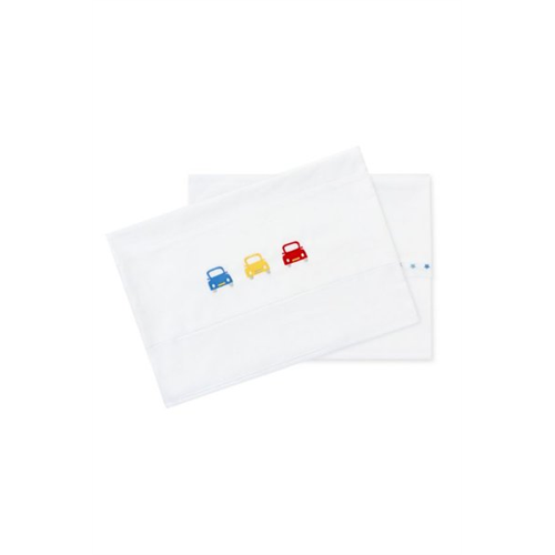Mothercare White On The Road Flat Cot Bed Sheet - 2 Pack