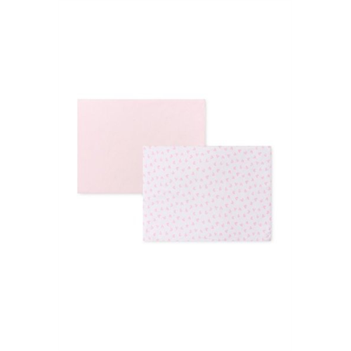 Mothercare Pink Printed Jersey Cotton Fitted Travel Cot Sheets - 2 Pack