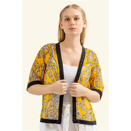 Odel Yellow Printed Cardigan