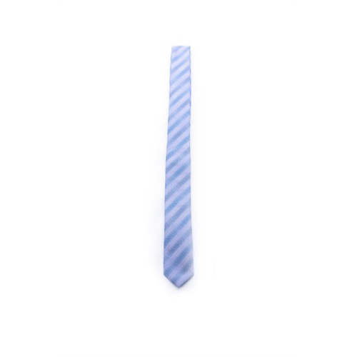 Odel Blue and Silver Slim Tie With Silver Patterns