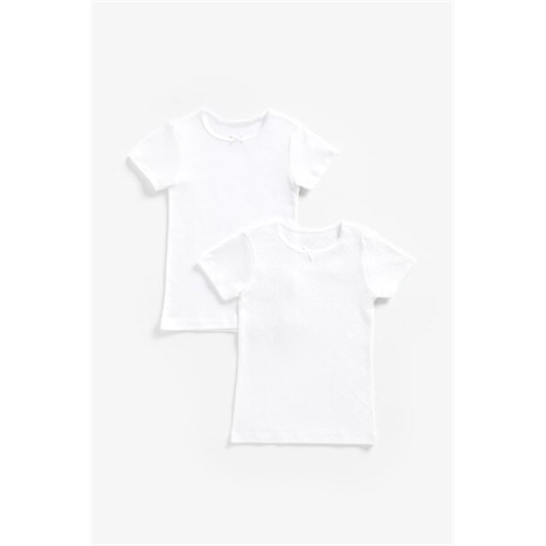 Mothercare Girls White Colour Vest - 3 Pack