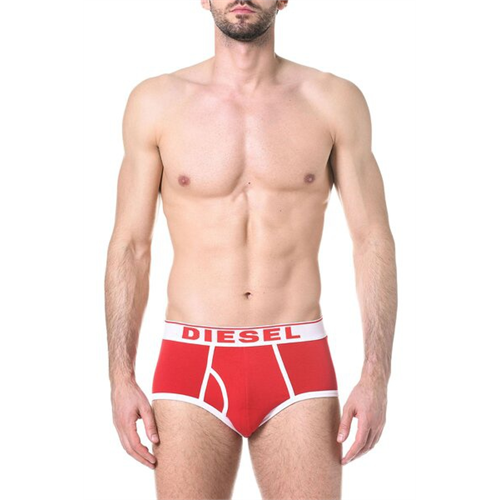 Diesel Solid Color Logo Waist Band Men's Brief