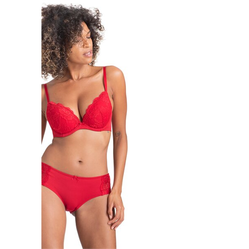 Dorina Lianne Red Color Plunge Bra