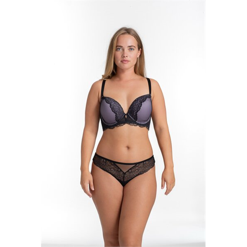 Dorina Vibrant Black Color Plunge Bra