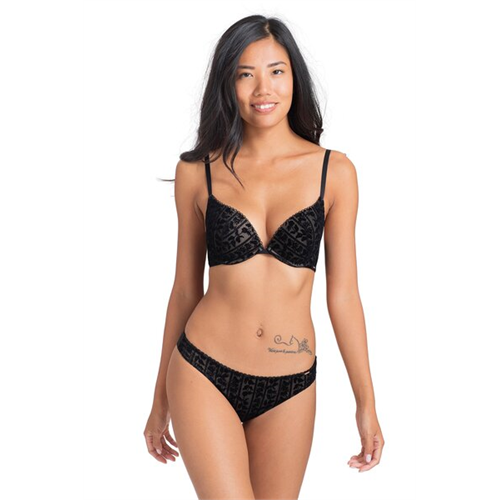 Dorina Vine Black Color Plunge Bra