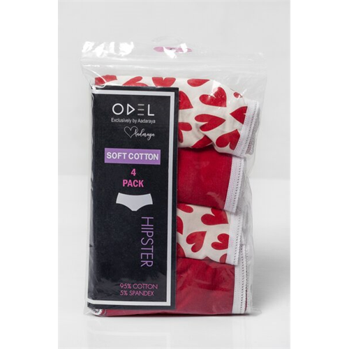 Odel Cotton Hipster 04 Pcs Panty Pack