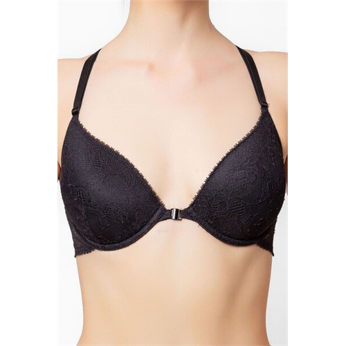 Odel Front opening Black Bra