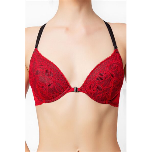 Odel Front opening Red Bra