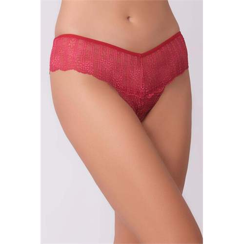 Odel Lace String Red Briefs