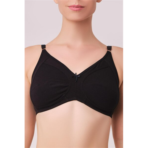 Odel Non Wired unlined Black Color Cotton Bra