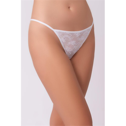 Odel White Lace Thong