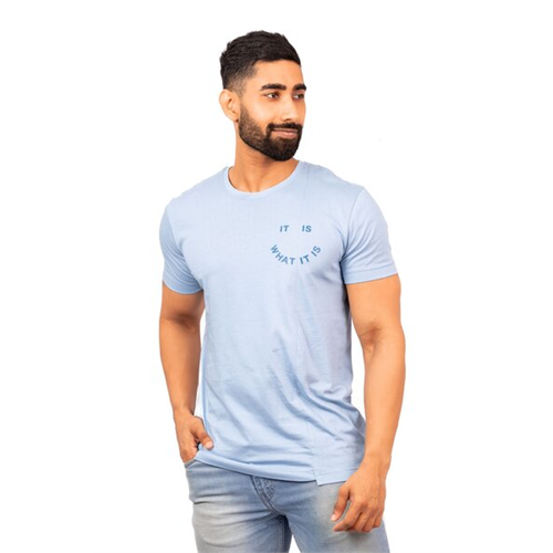 Wyos Light Blue Crew Neck TShirt