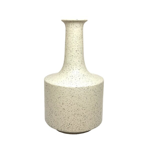 Odel Beige Mold Dot Murano Long Neck Ceramic Vase