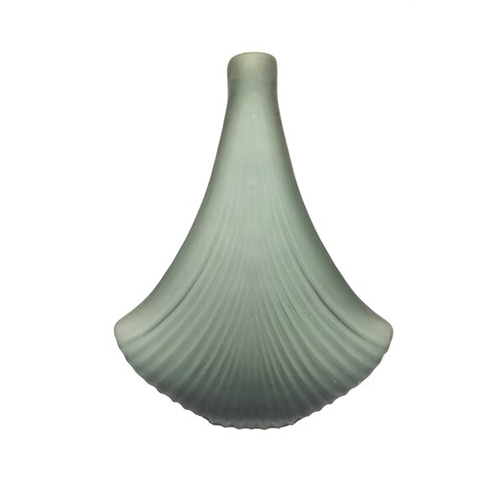 Odel Vase Coloured Glass Gray With Pleat Design