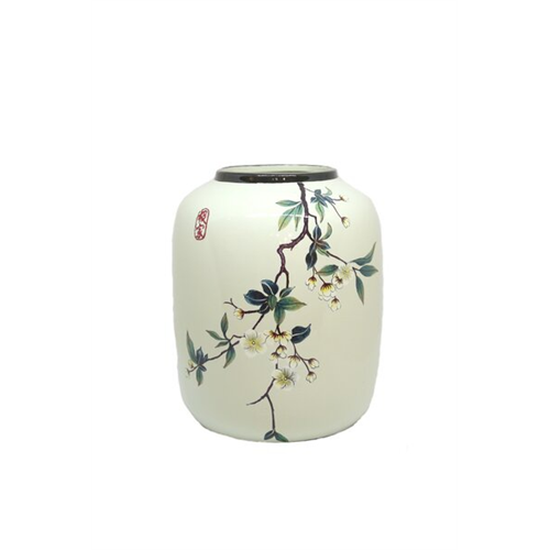 Odel Vase Gloss Floral Mint Green Small