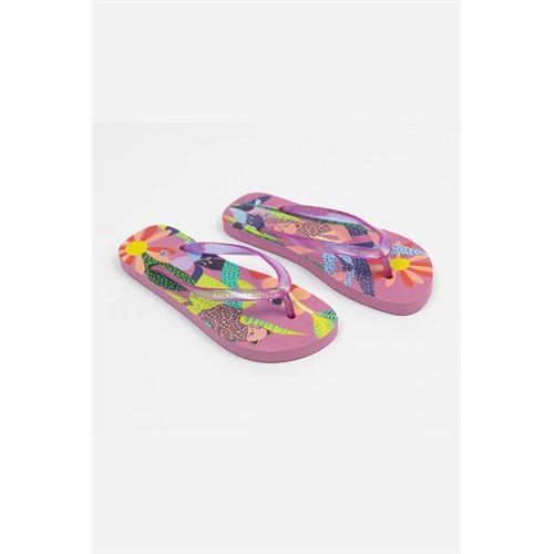 Backstage Purple Floral Printed Slippers