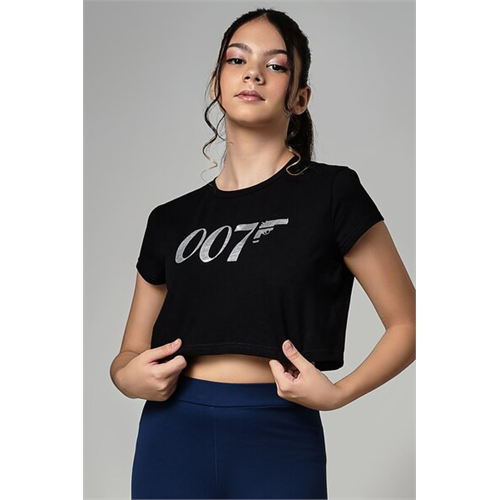 Biconic Black 007 Crop Tshirt Biconic