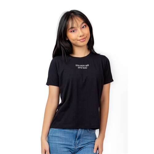 Biconic Black Slogan Printed Short Sleeve Tshirt