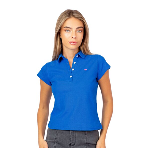 Biconic Blue Button Down Polo Tee