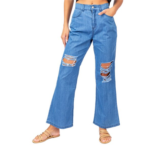 Biconic Blue Mid Waist Flared Jean