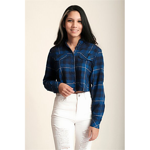 Biconic Flannel Crop Shirt