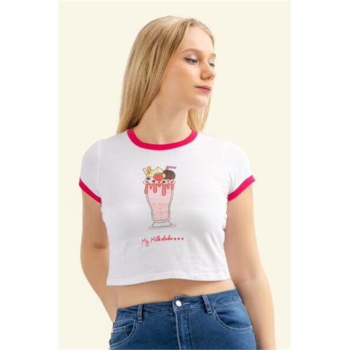 Biconic Graphic Crop Tshirt