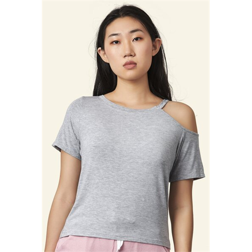 Biconic Grey Marl Cold Shoulder Tee