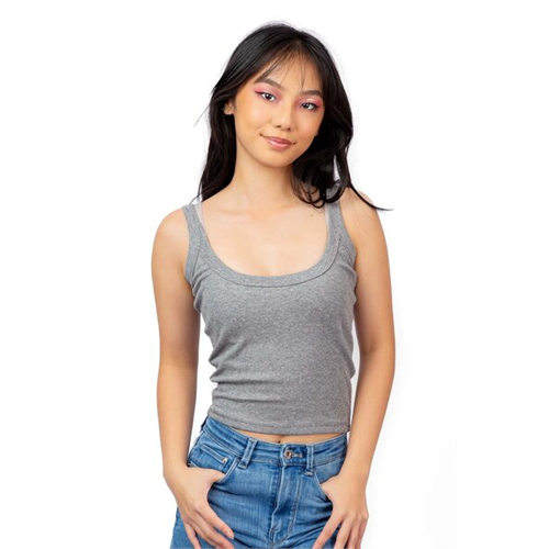 Biconic Grey Rib Skinny Top