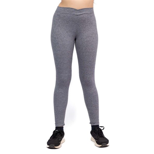 Biconic Grey V Waistband Detail Full Length Legging