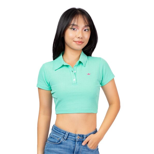 Biconic Mint Short Sleeve Cropped Polo