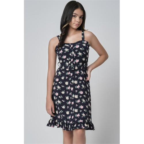 Biconic Navy Sleeveless Floral Dress