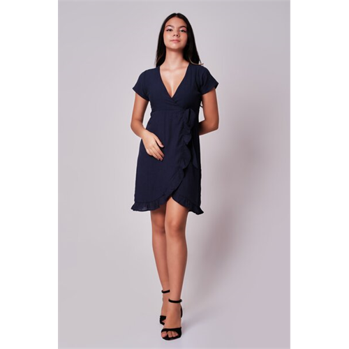 Biconic Navy Wrap Dress