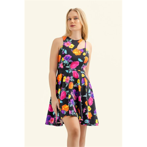 Biconic Neon Floral Dress