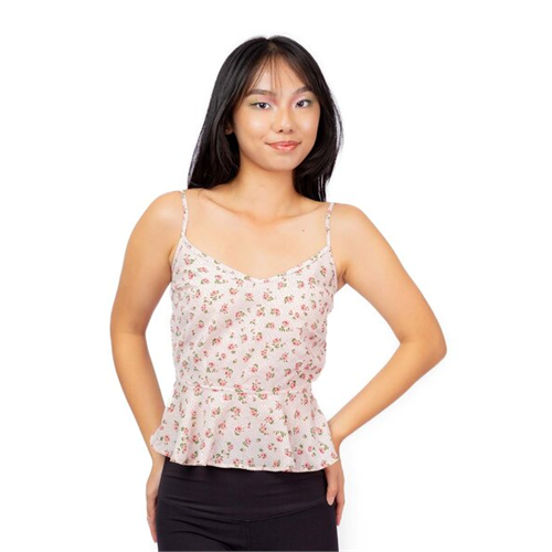 Biconic Pink Front Tie Up Top