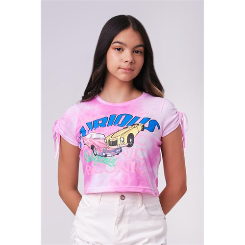 Biconic Pink Tie Dye Graphic Tee